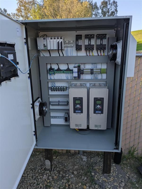 VFD and motor control panel for lift station application